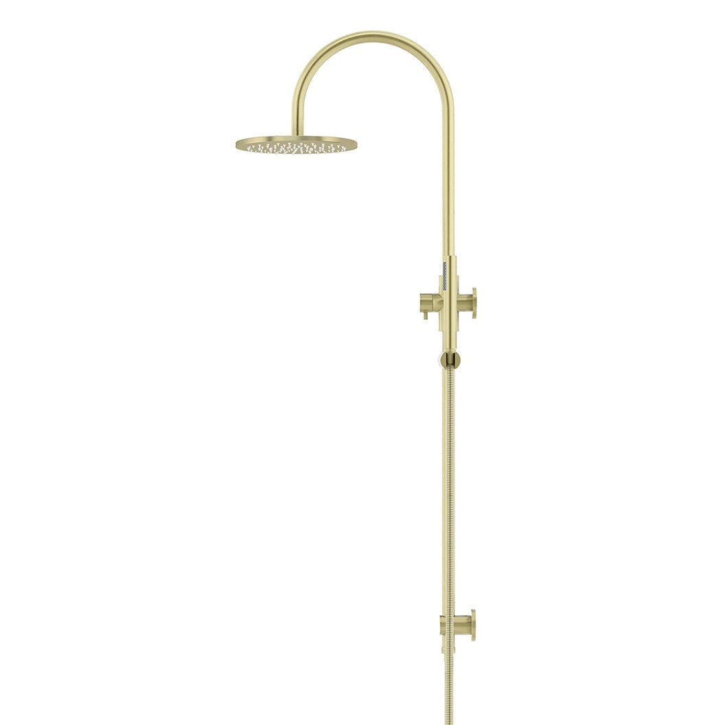 200mm Round Overhead Shower Set, Single Function Hand Shower - Tiger Bronze