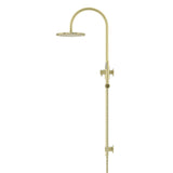 200mm Round Overhead Shower Set, Single Function Hand Shower - Tiger Bronze