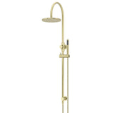 200mm Round Overhead Shower Set, Single Function Hand Shower - Tiger Bronze