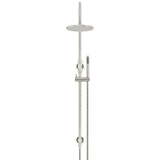 200mm Round Overhead Shower Set, Single Function Hand Shower - Brushed Nickel