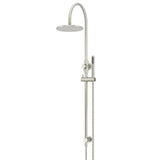 200mm Round Overhead Shower Set, Single Function Hand Shower - Brushed Nickel