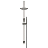 200mm Round Overhead Shower Set, Single Function Hand Shower - Shadow