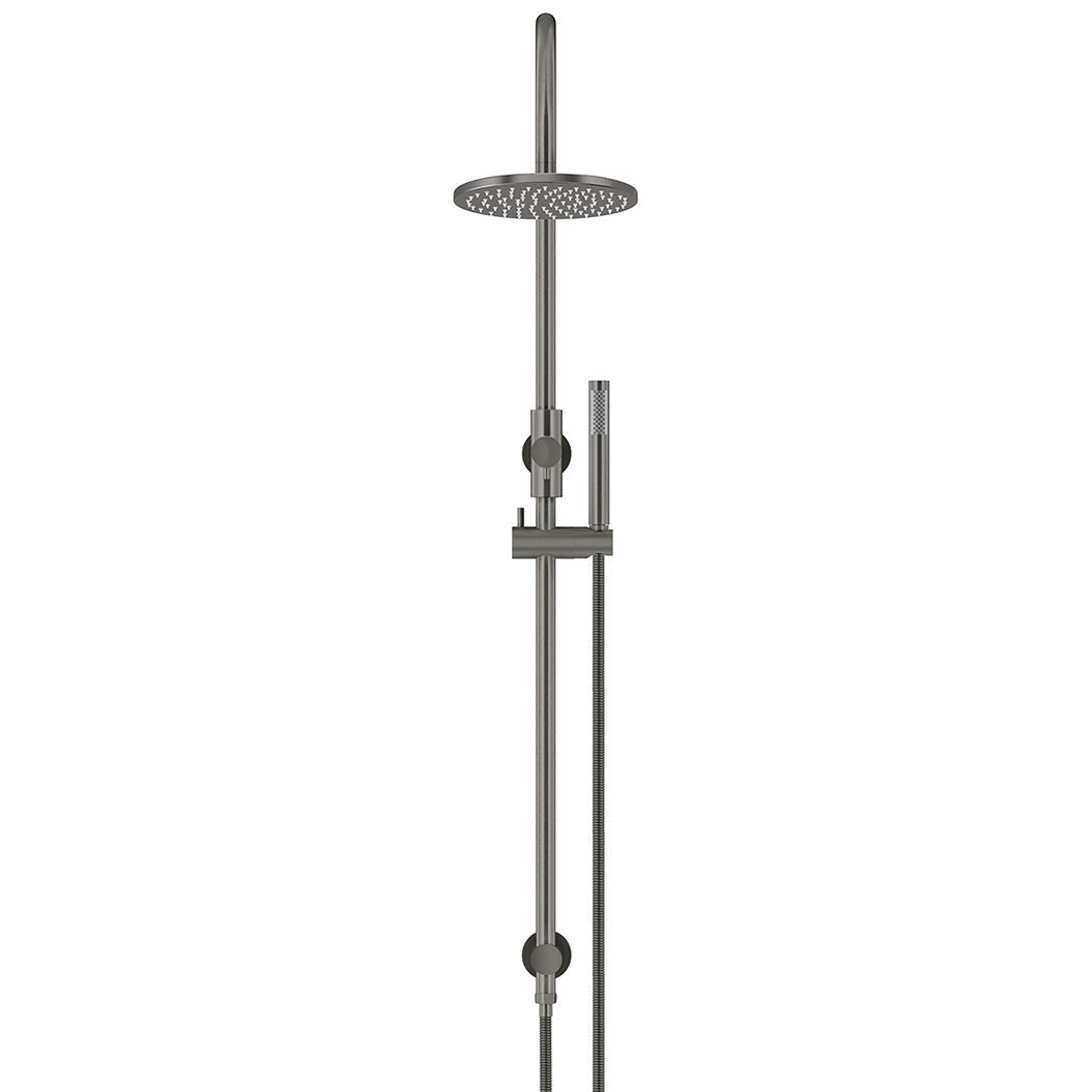 200mm Round Overhead Shower Set, Single Function Hand Shower - Shadow