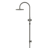 200mm Round Overhead Shower Set, Single Function Hand Shower - Shadow