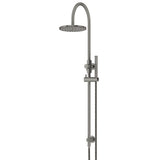200mm Round Overhead Shower Set, Single Function Hand Shower - Shadow