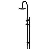 200mm Round Overhead Shower Set, Single Function Hand Shower - Matte Black