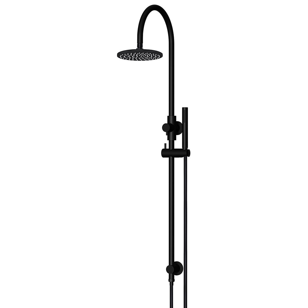 200mm Round Overhead Shower Set, Single Function Hand Shower - Matte Black