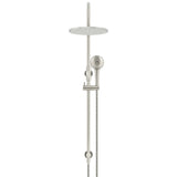 300mm Round Overhead Shower Rail, Three Function Hand Shower - Brushed Nickel