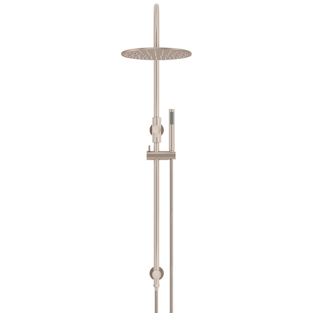 300mm Round Overhead Shower Set, Single Function Hand Shower - Champagne