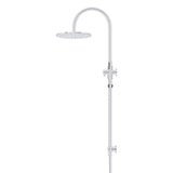 300mm Round Overhead Shower Set, Single Function Hand Shower - finish and profile close-up