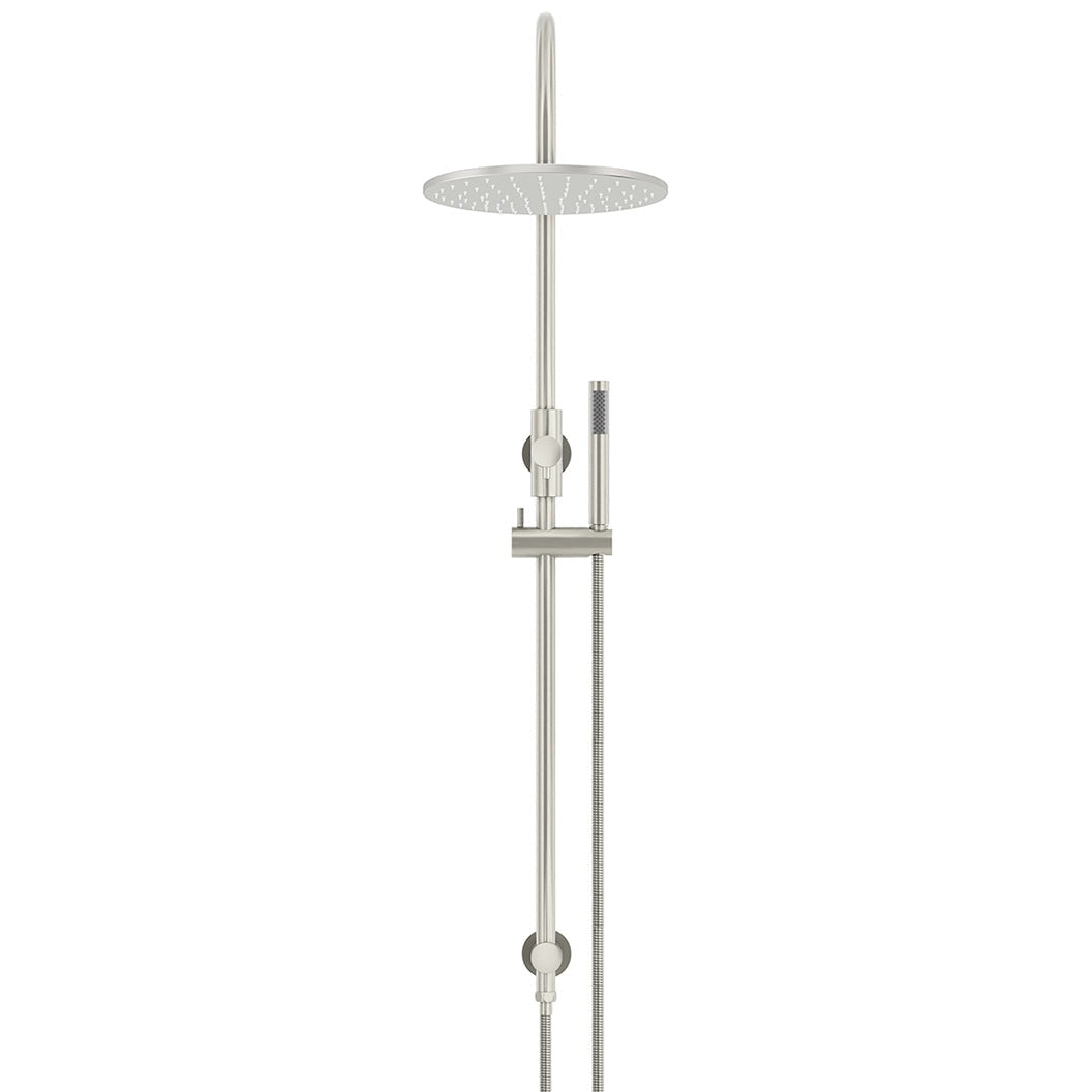 300mm Round Overhead Shower Set, Single Function Hand Shower - Brushed Nickel
