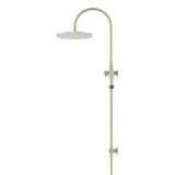 300mm Round Overhead Shower Set, Single Function Hand Shower - Brushed Nickel
