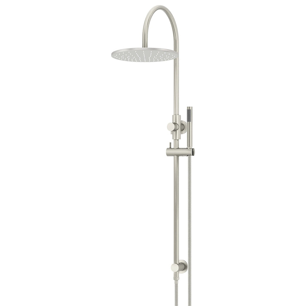 300mm Round Overhead Shower Set, Single Function Hand Shower - Brushed Nickel