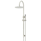 300mm Round Overhead Shower Set, Single Function Hand Shower - Brushed Nickel