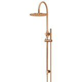 300mm Round Overhead Shower Set, Single Function Hand Shower - Lustre Bronze