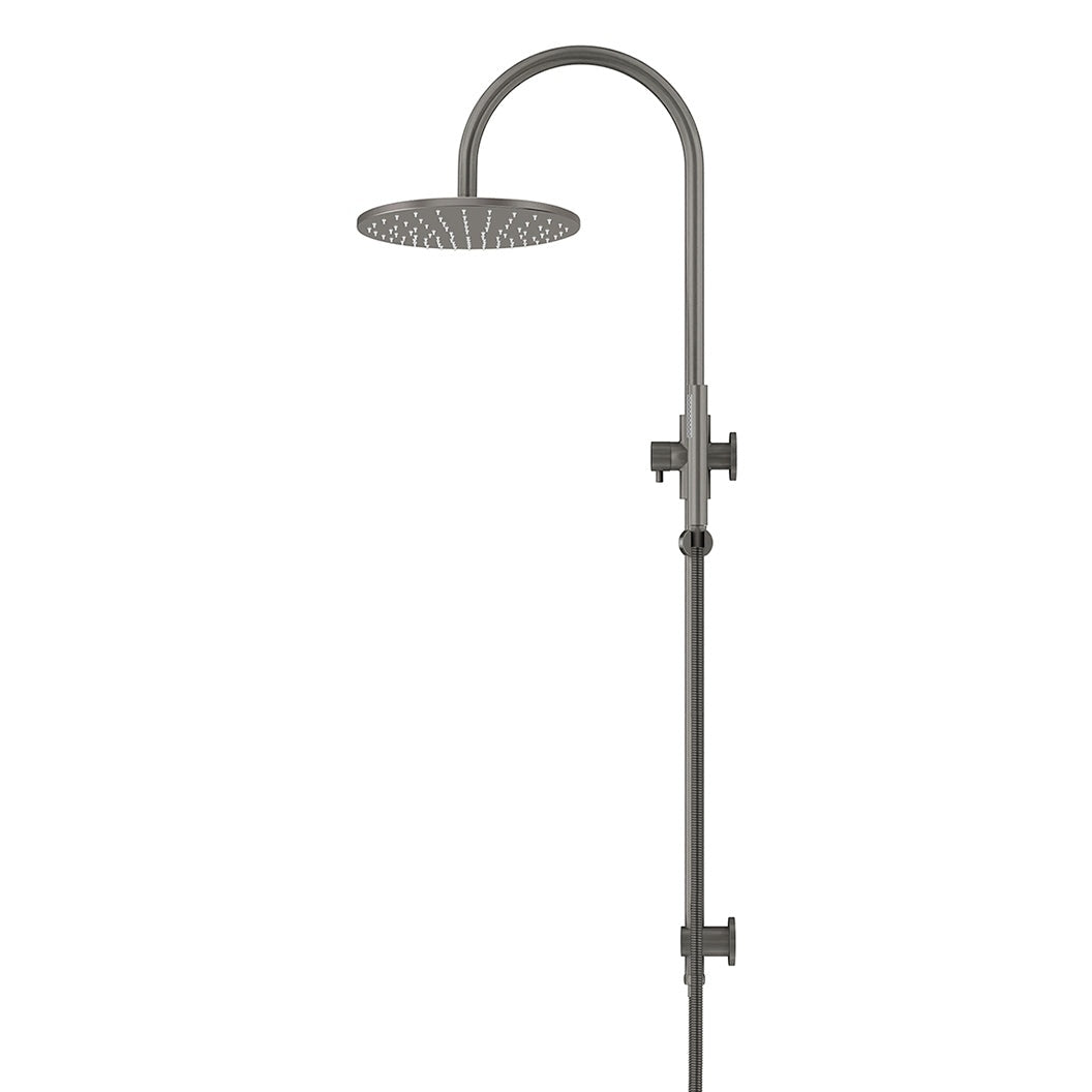 300mm Round Overhead Shower Set, Single Function Hand Shower - Shadow