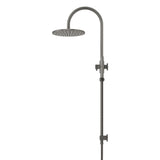 300mm Round Overhead Shower Set, Single Function Hand Shower - Shadow