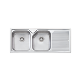 Nu-Petite Double Bowl Topmount Sink With Drainer
