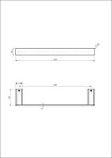 Nova Towel Holder - Matte Black