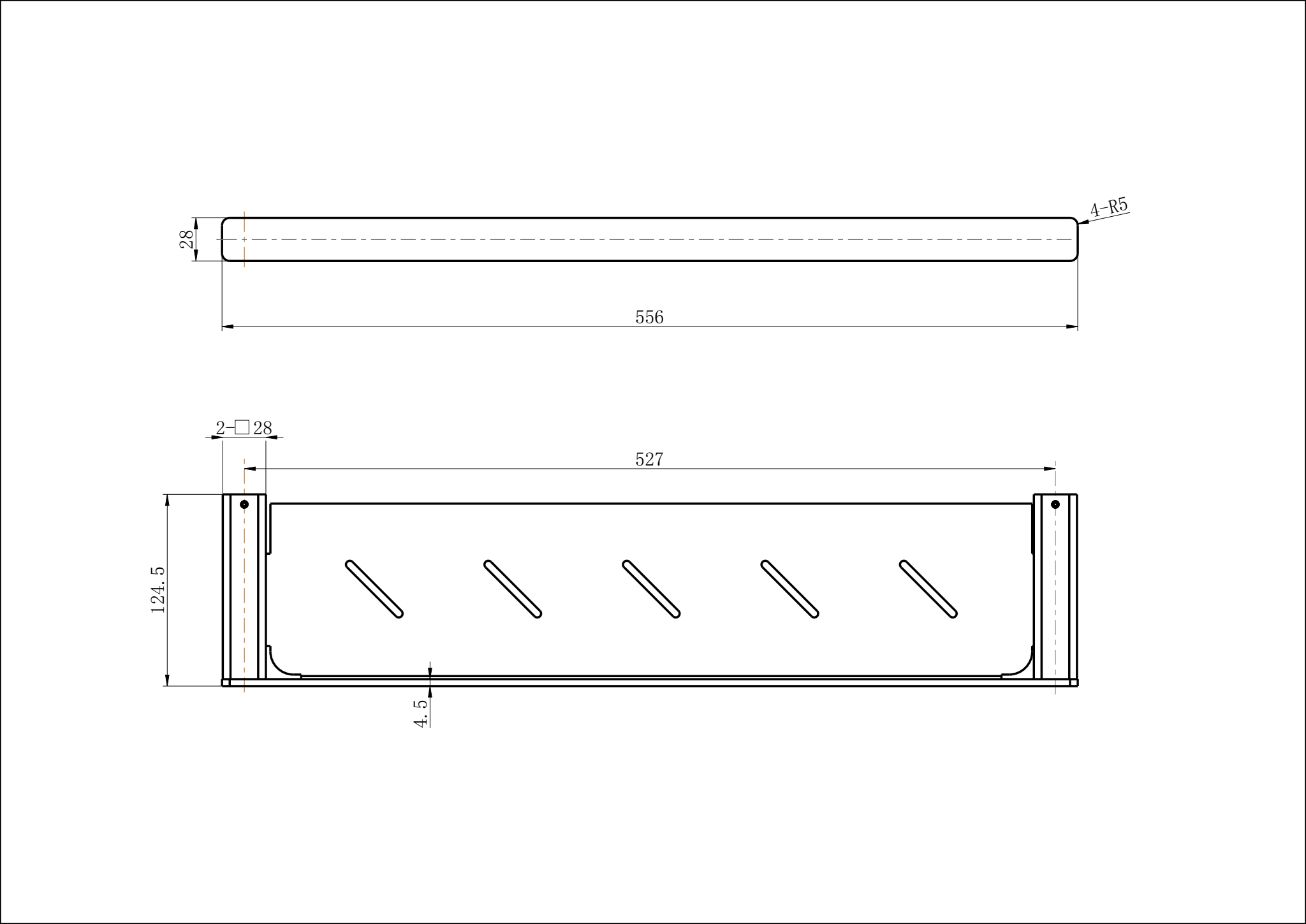 Nova Metal Shelf - Matte Black