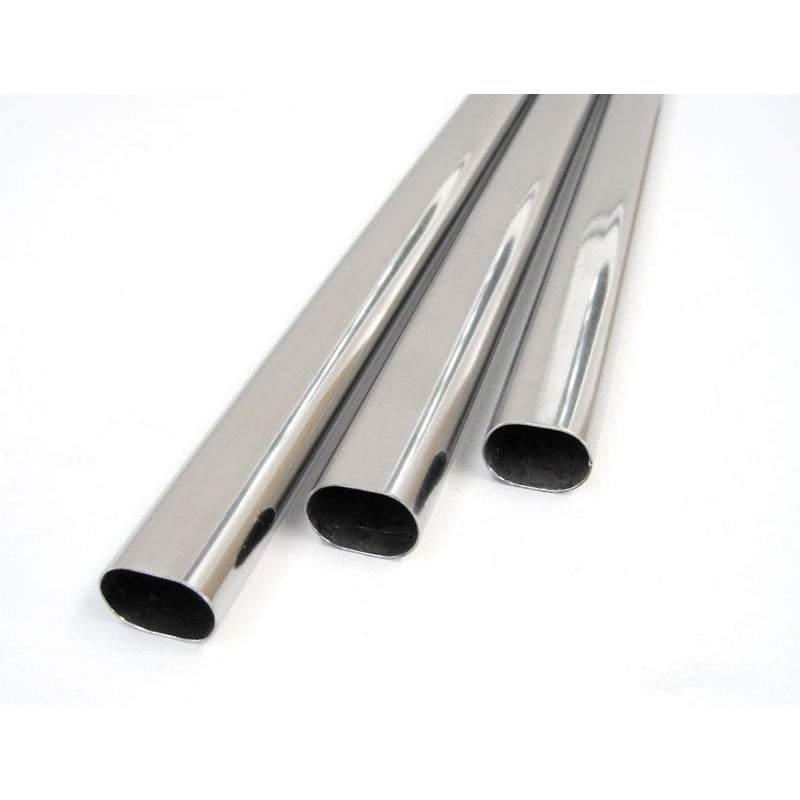 Oval Tube Polished Stainless 22x15mm