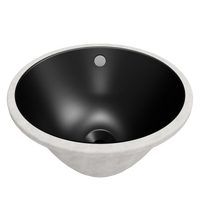 Oval Undermount Basin 420mm Matte Black – Matte Black