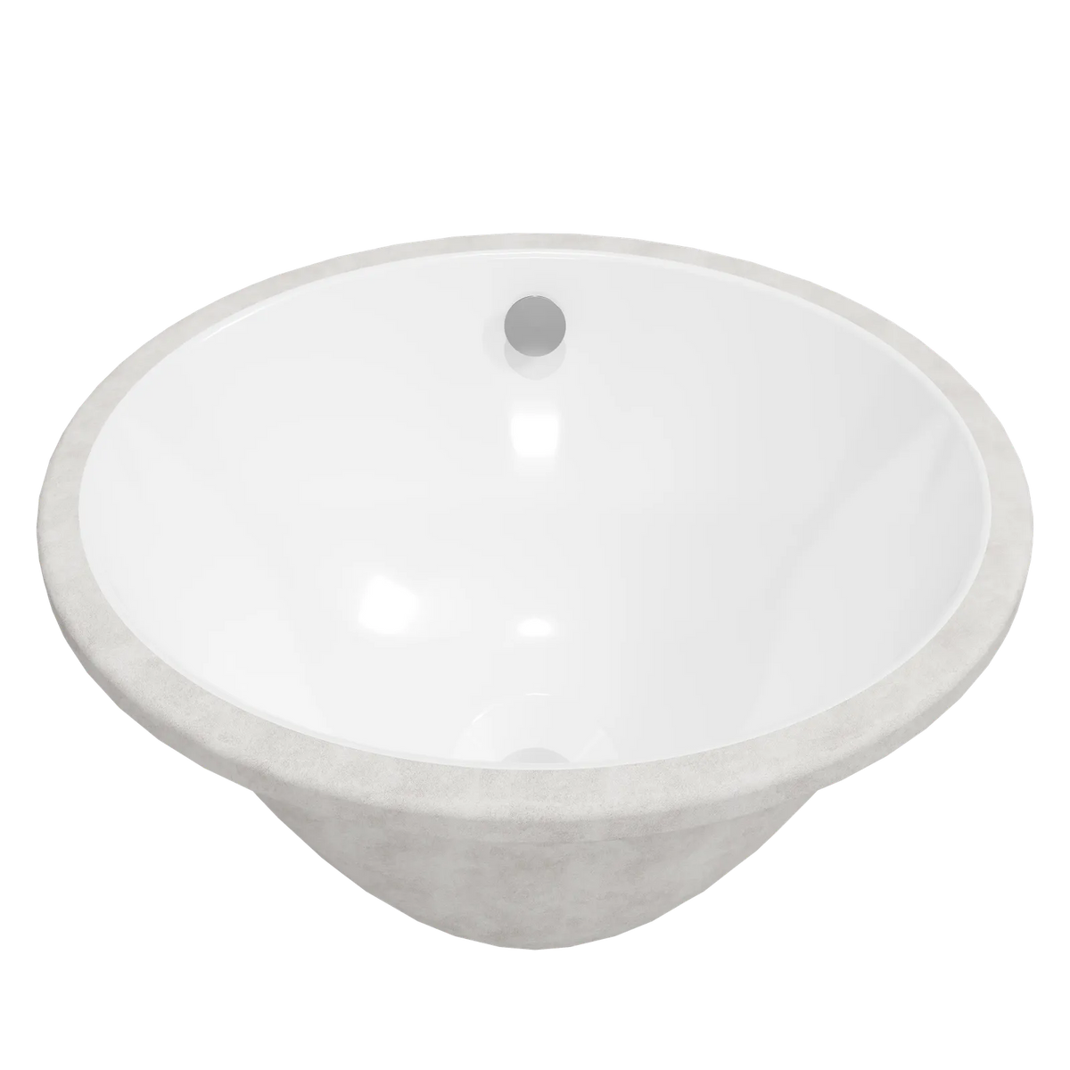 Timberline Oval Undermount Basin 420mm Gloss White