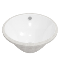 Oval Undermount Basin 420mm Gloss White – Gloss White
