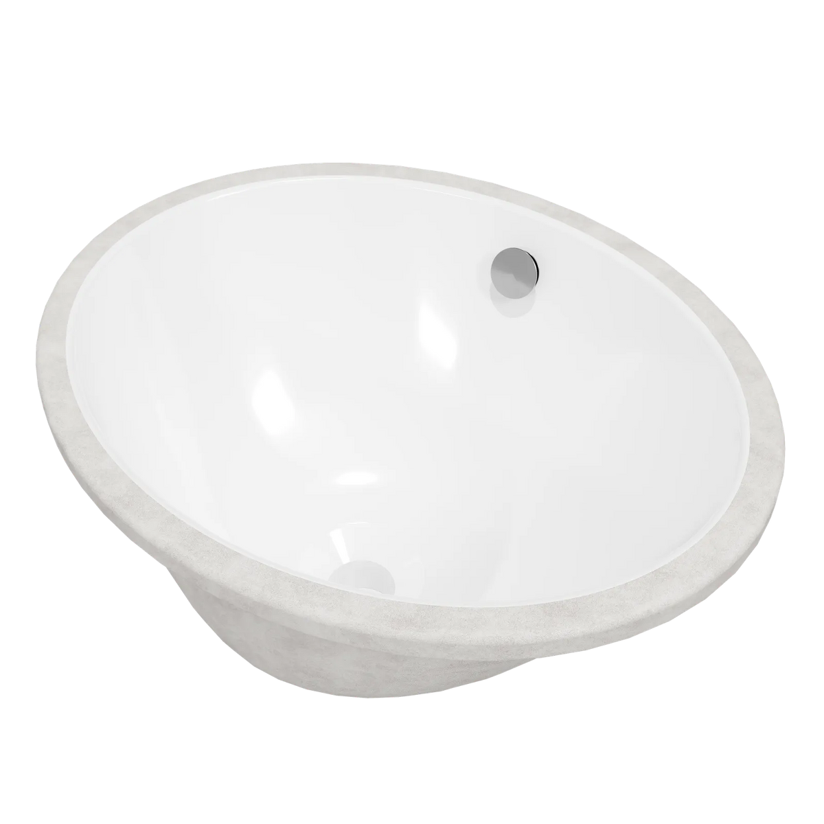 Timberline Oval Undermount Basin 420mm Gloss White - image 2