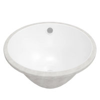Oval Undermount Basin 420mm Matte White – Matte White