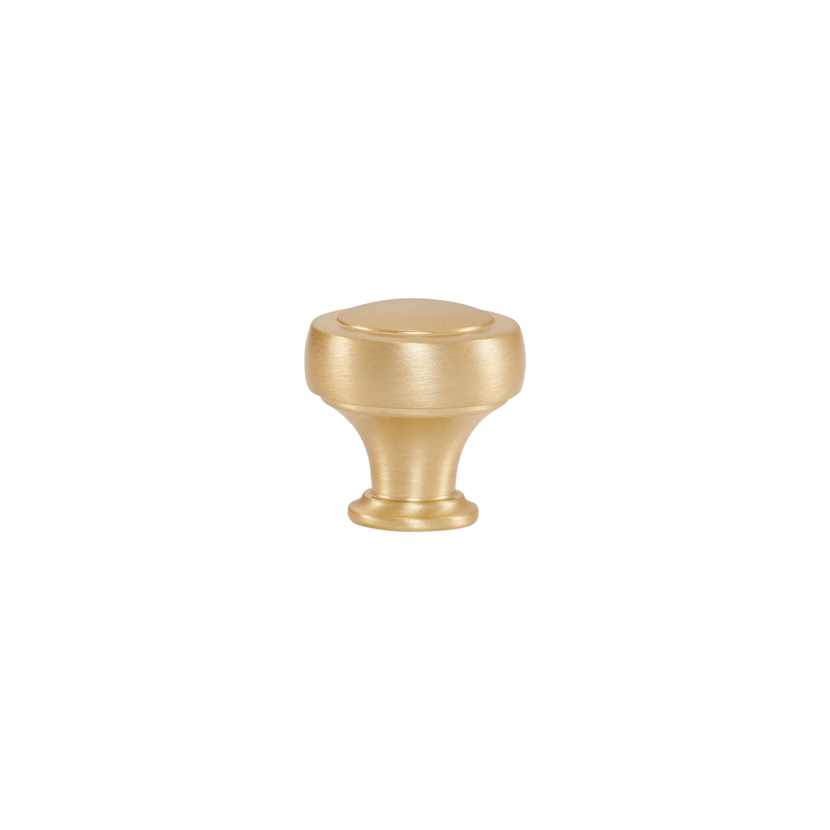 Momo Pellaro Knob 32mm in Brushed Matt Brass - side profile view