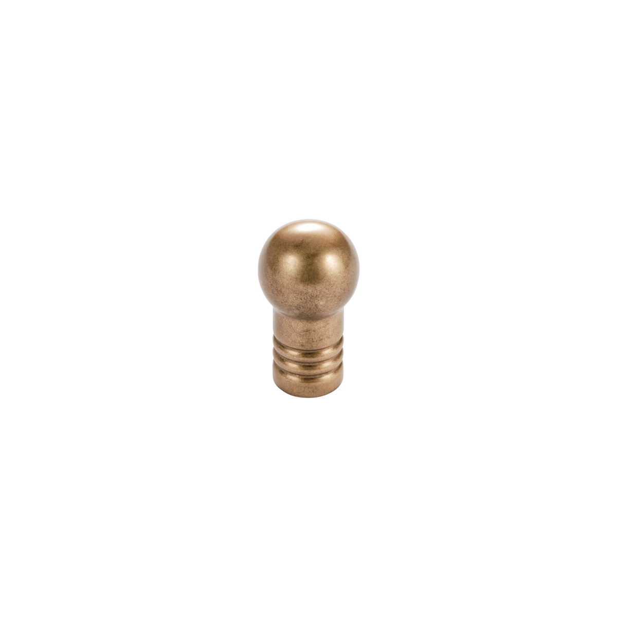 Momo Parla Knob 20mm in Old Burnished Brass - side profile view