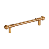 Momo Parla Bar Pull 160mm in Old Burnished Brass - front view
