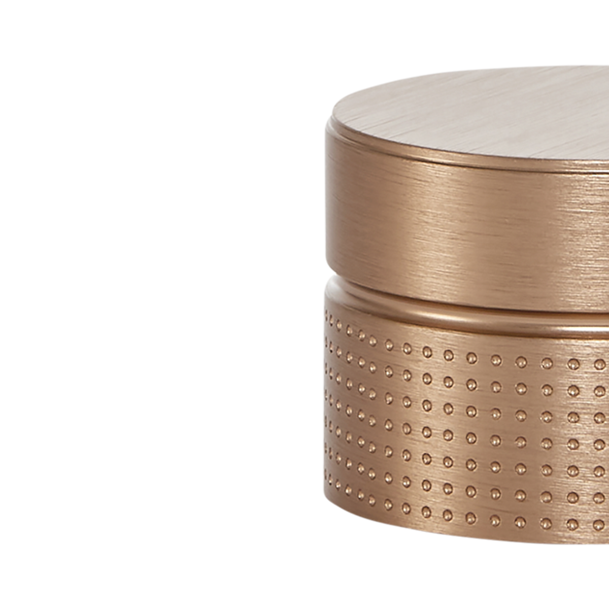 Momo Point Round Knob 40mm in Brushed Dark Brass - close-up detail view