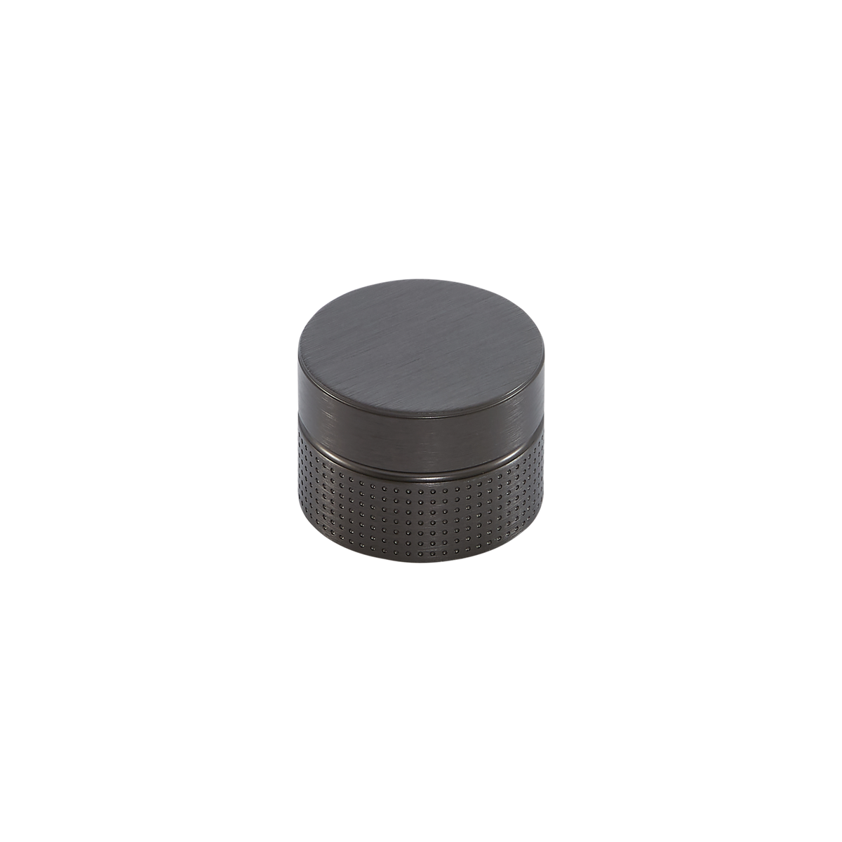 Momo Point Round Knob 40mm in Brushed Black - side profile view