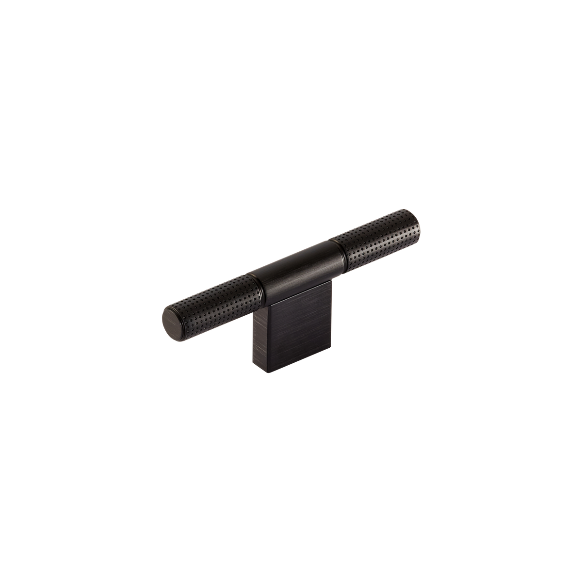 Momo Point T Knob 110mm in Brushed Black - finish and profile close-up