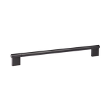 Momo Point D Handle 320mm in Brushed Black - finish and profile close-up