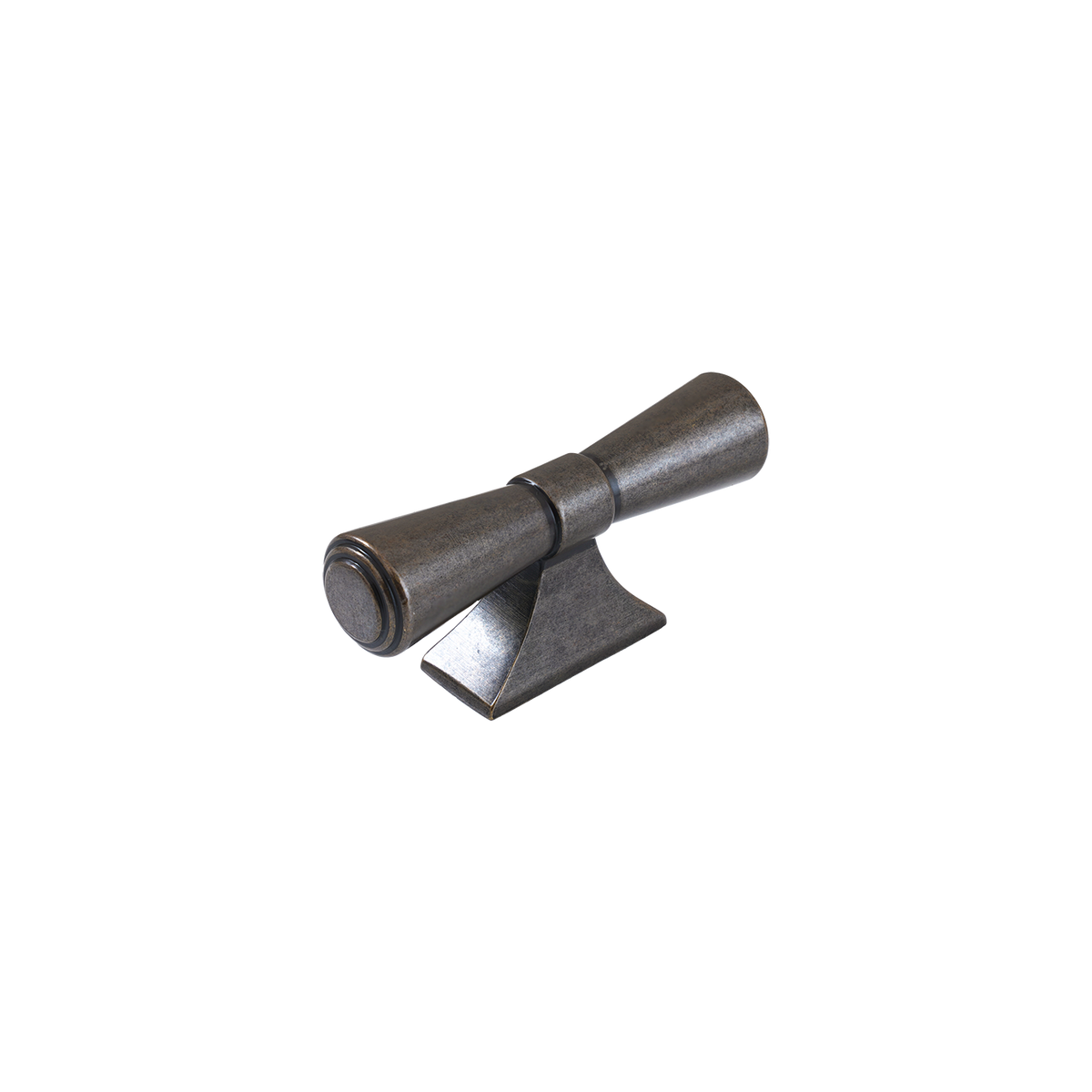 Momo Pembrey T Knob 80mm in Bronze - finish and profile close-up