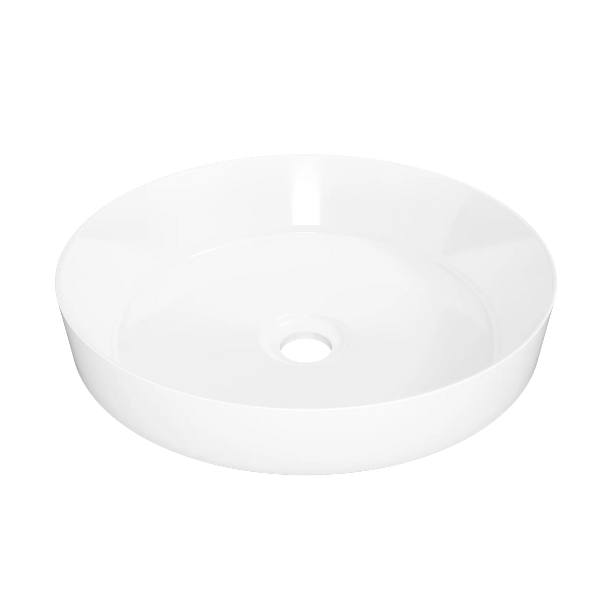 Timberline Radius Semi Inset Basin 400mm Gloss White