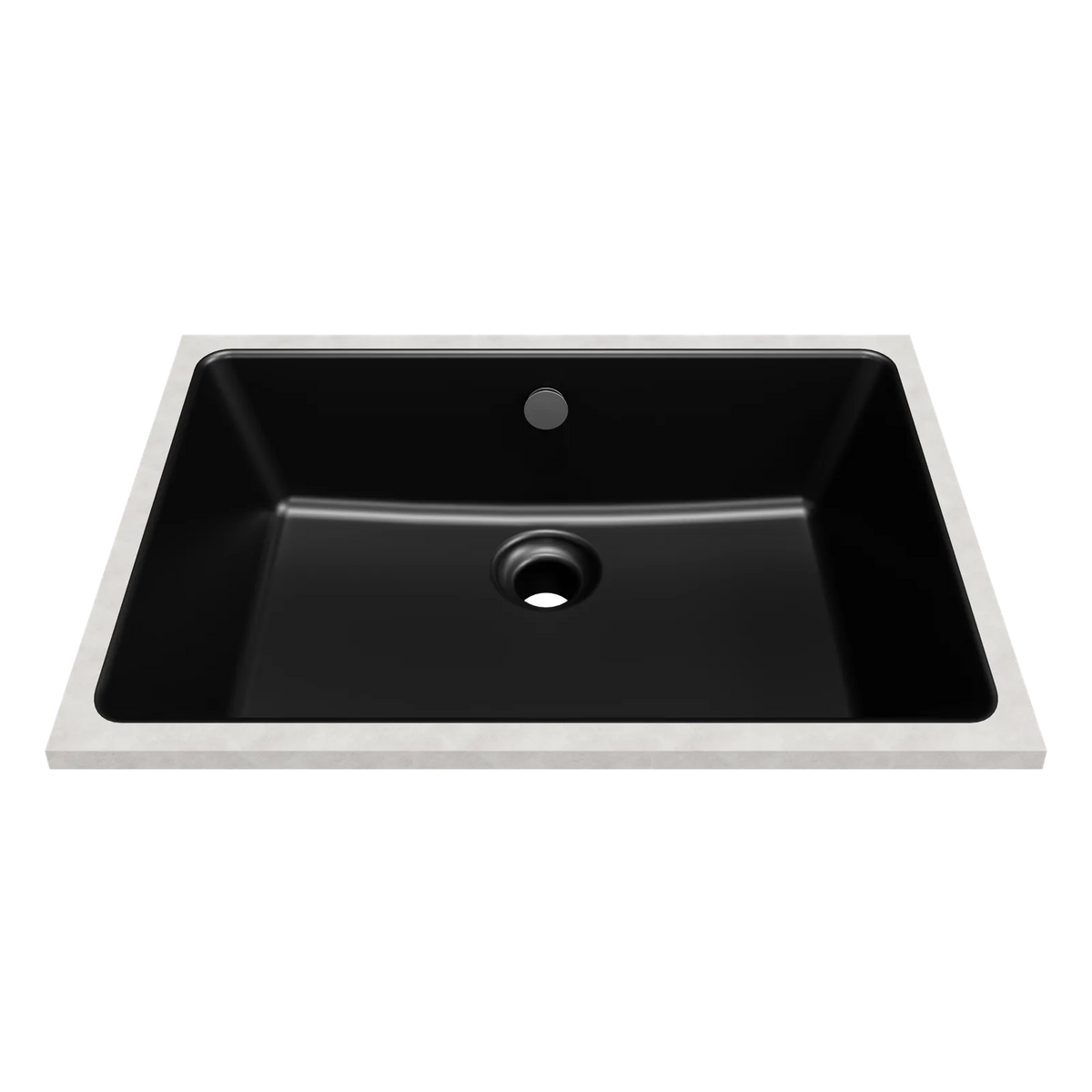 Timberline Rectangle Undermount Basin 530mm Matte Black
