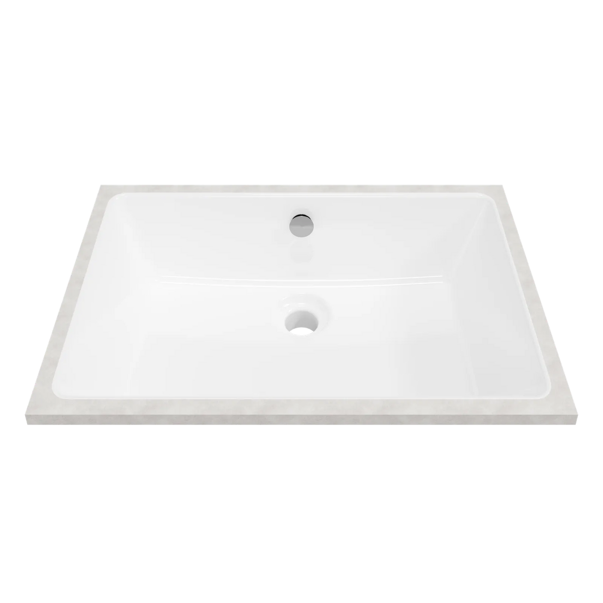 Timberline Rectangle Undermount Basin 530mm Gloss White