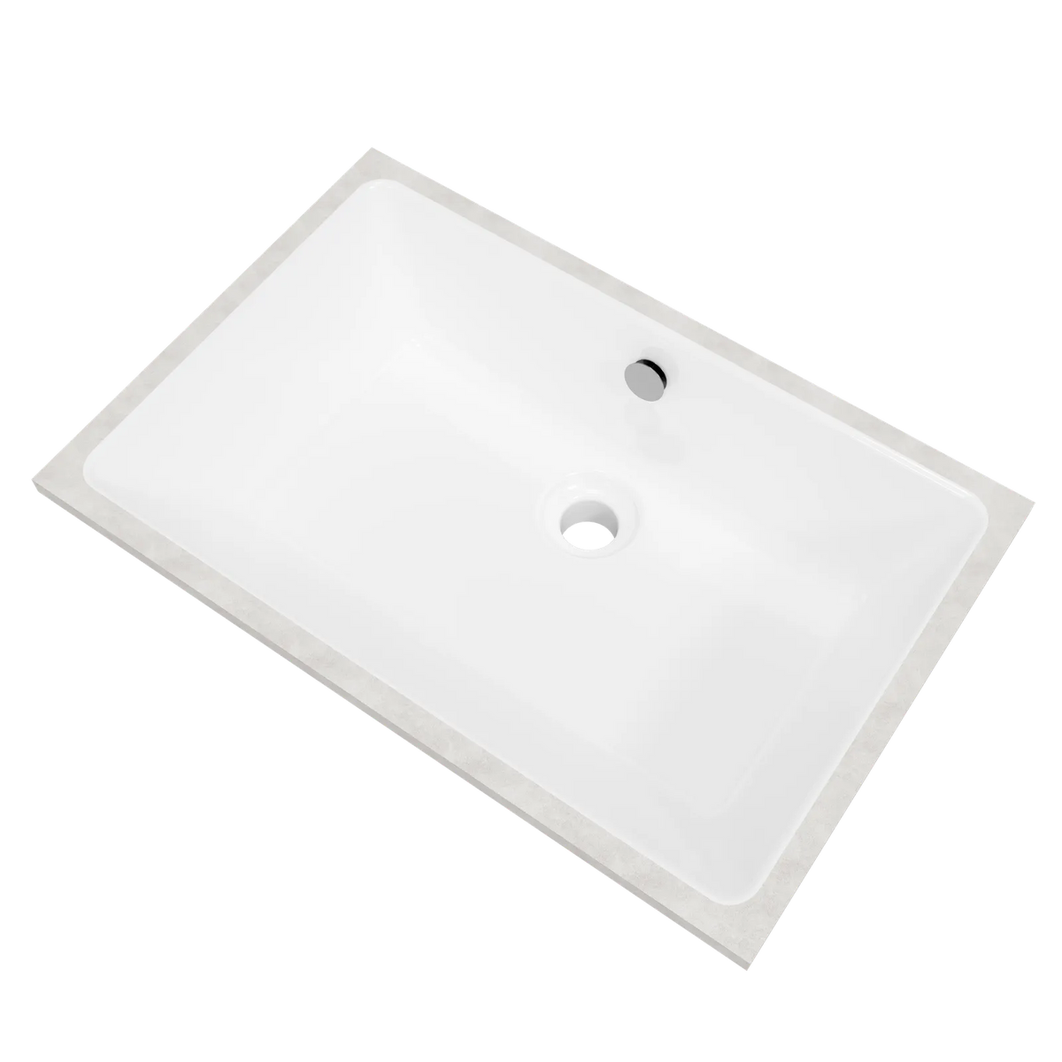 Timberline Rectangle Undermount Basin 530mm Gloss White - image 2