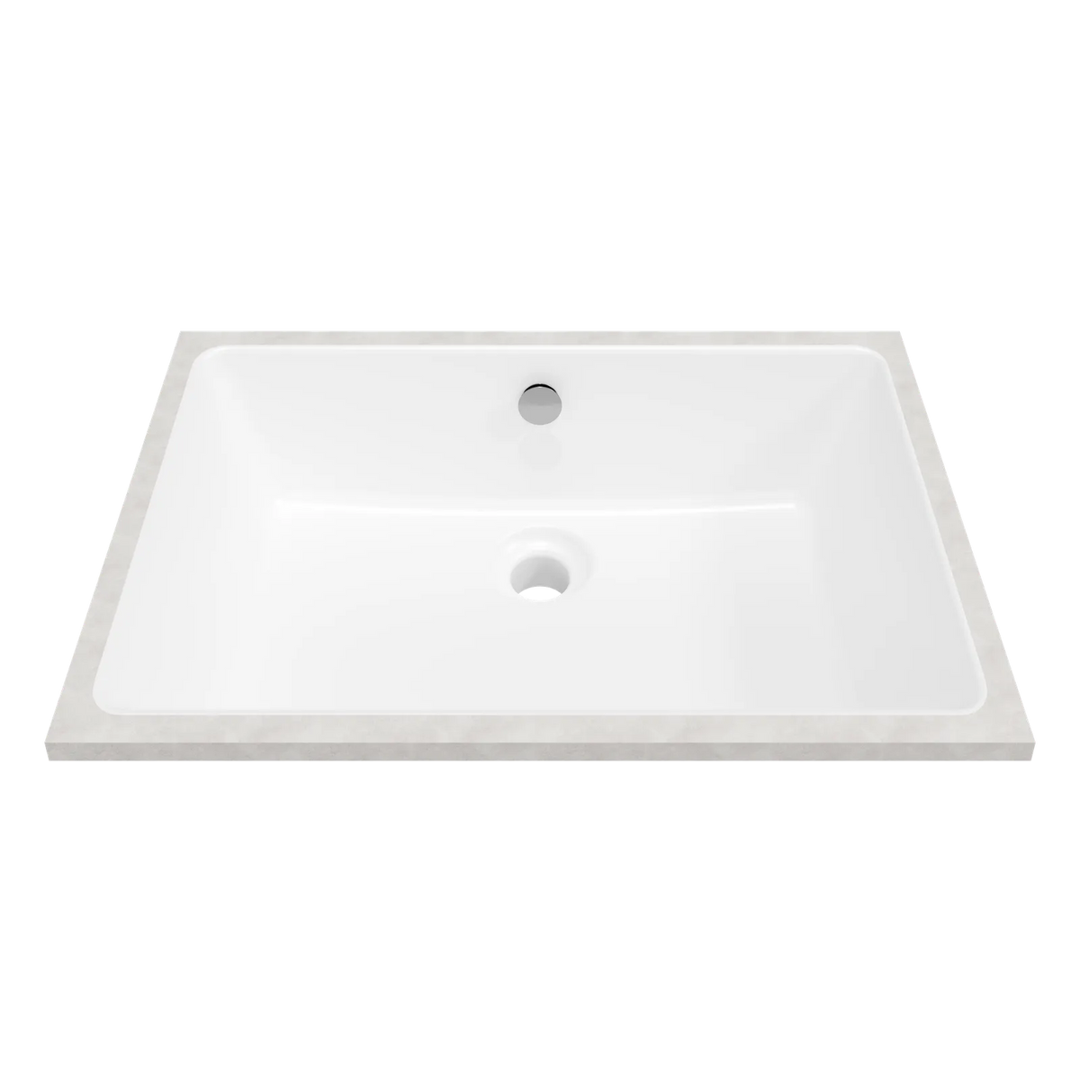 Timberline Rectangle Undermount Basin 530mm Matte White