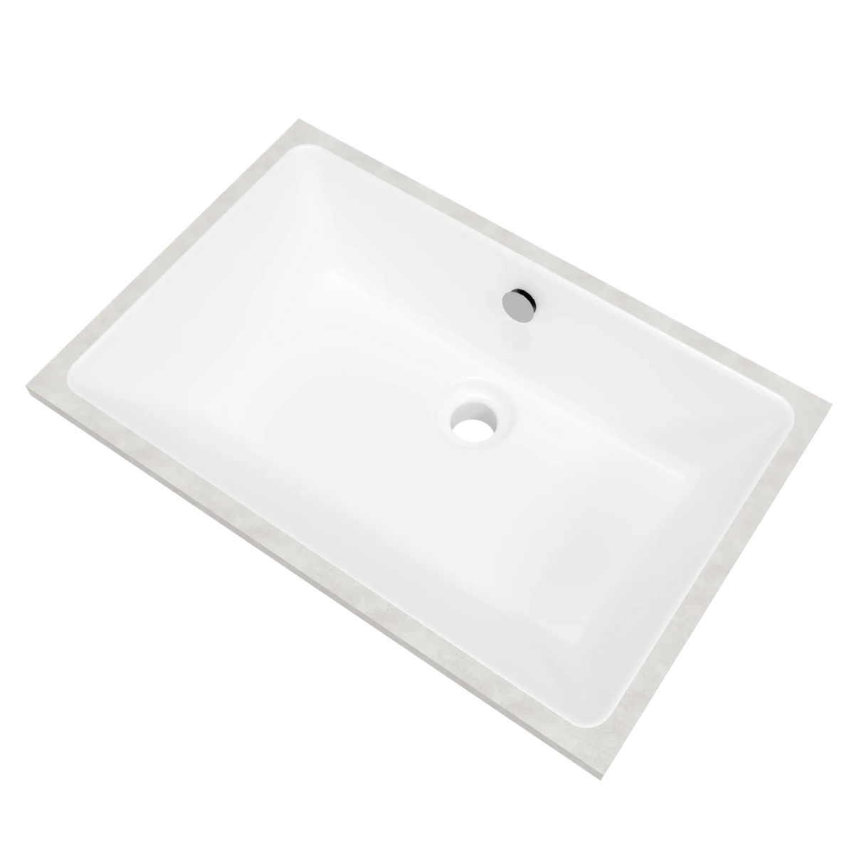 Timberline Rectangle Undermount Basin 530mm Matte White - image 2