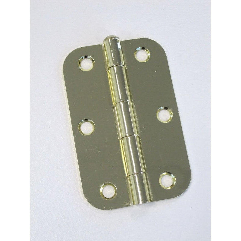 Radius Hinge 89x57x1.6mm Loose Pin Bright Brass