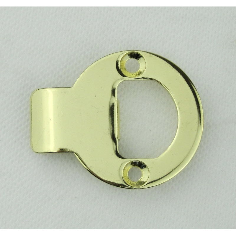 Round Striker Plate -Polished Brass