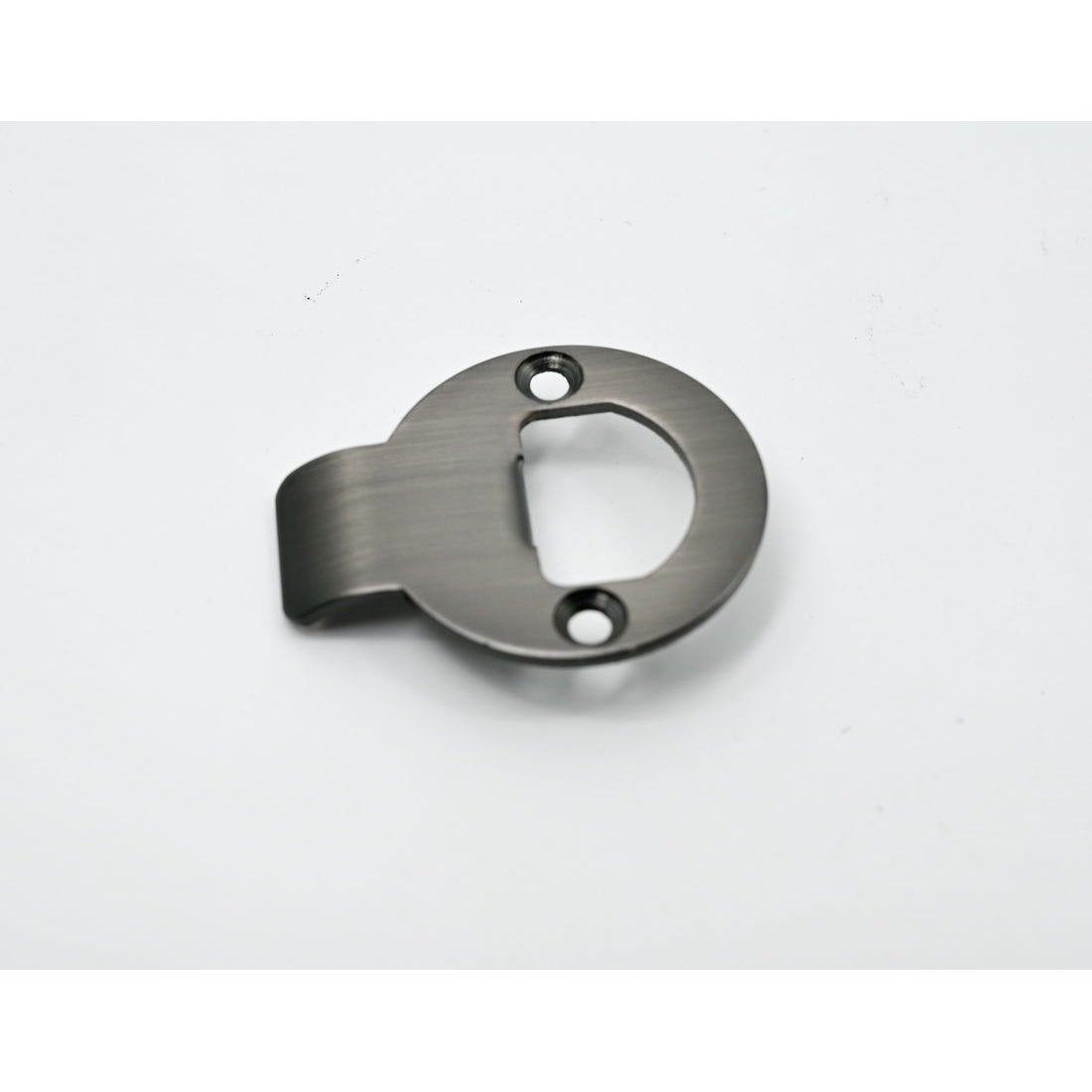 Round Striker Plate Satin Black Nickel
