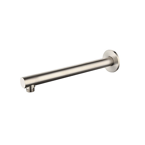 Round Shower Arm in Brushed Nickel - rear mounting detail