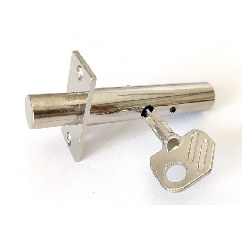 Security Door Bolt - Nickel Plated