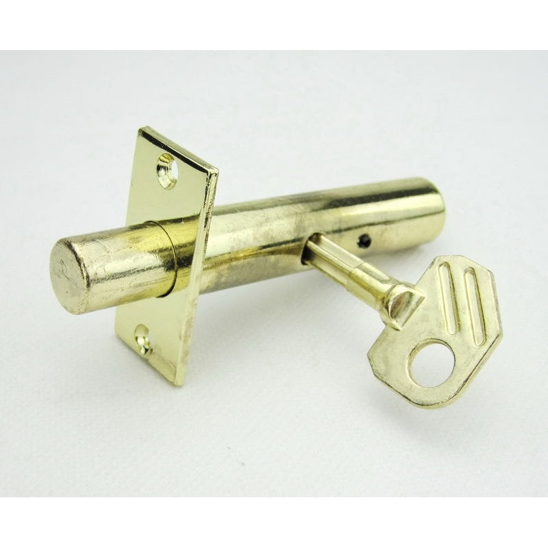 Security Door Bolt - Polished Brass